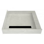 Redi Trench 42 x 42 Shower Pan Left MB Trench R Dual Curb