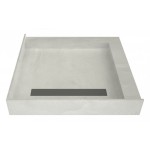 Redi Trench 42 x 42 Pan Left Solid BN Trench R Dual Curb