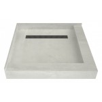 Redi Trench 42 x 42 Shower Pan Right BN Trench L Dual Curb