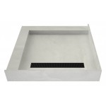 Redi Trench 42 x 42 Shower Pan Right MB Trench L Dual Curb