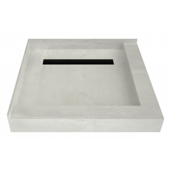 Redi Trench 42 x 42 Shower Pan Right MB Trench L Dual Curb