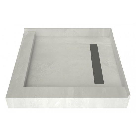 Redi Trench 42 x 42 Pan Right Solid BN Trench L Dual Curb