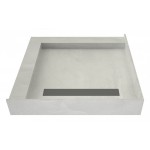 Redi Trench 42 x 42 Pan Right Solid BN Trench L Dual Curb