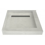 Redi Trench 42 x 42 Pan Right Solid BN Trench L Dual Curb