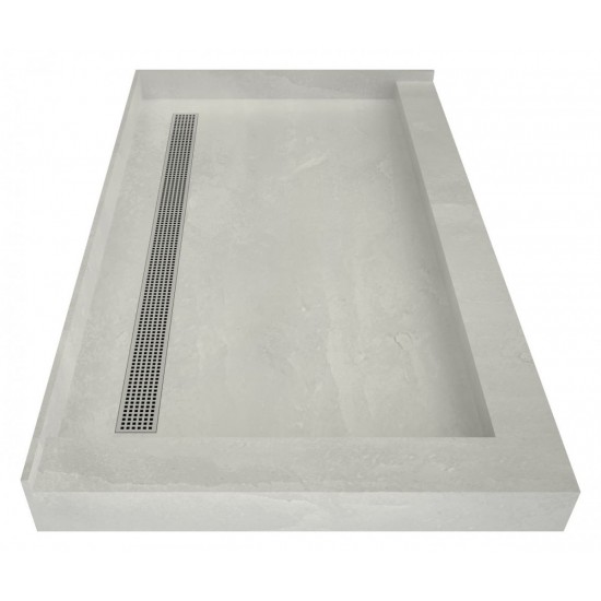 Redi Trench 48 x 72 Shower Pan Back PC Trench L Dual Curb