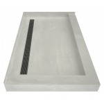 Redi Trench 48 x 72 Shower Pan Back BN Trench L Dual Curb