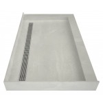 Redi Trench 48 x 72 Shower Pan Back PC Trench R Dual Curb