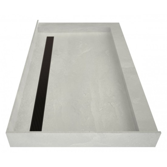 Redi Trench 48 x 72 Shower Pan Back OB Trench R Dual Curb