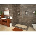 Redi Trench 48 x 72 Shower Pan Back Tileable Trench R Dual Curb