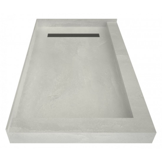 Redi Trench 48 x 72 Shower Pan Right BN Trench L Dual Curb