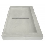 Redi Trench 36 x 48 Shower Pan Center Designer PC Linear Drain Triple Curb