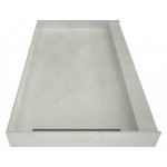 WonderFall Trench 30 x 60 Single Curb Shower Pan Left Drain