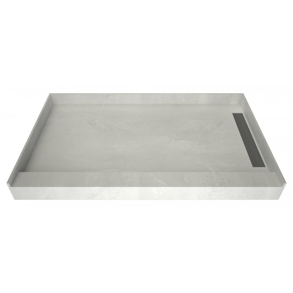 WonderFall Trench 30 x 60 Single Curb Shower Pan Right Drain