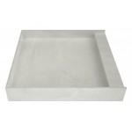 WonderFall Trench 36 x 36 Single Curb Shower Pan Left Drain