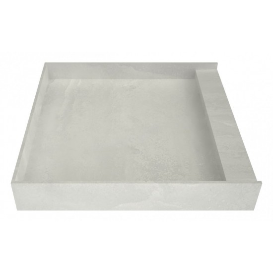 WonderFall Trench 36 x 36 Single Curb Shower Pan Left Drain