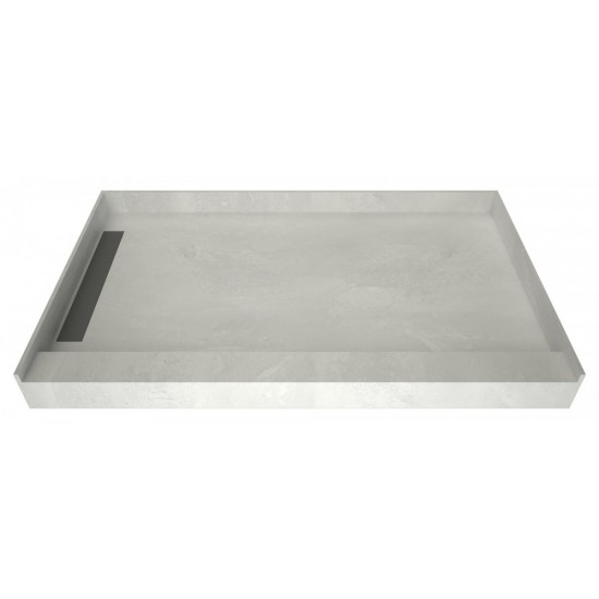 WonderFall Trench 36 x 48 Single Curb Shower Pan Left Drain