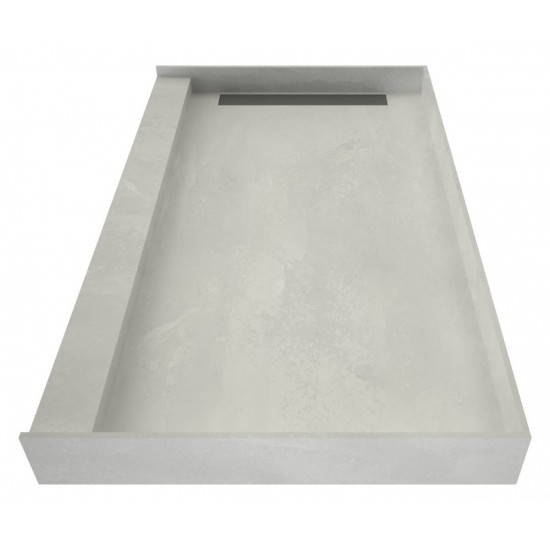 WonderFall Trench 36 x 48 Single Curb Shower Pan Left Drain