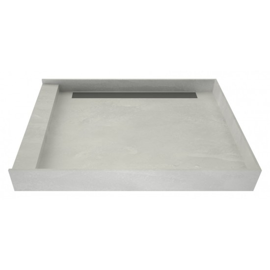 WonderFall Trench 42 x 36 Single Curb Shower Pan Left Drain