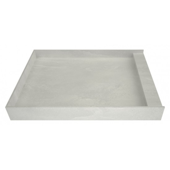 WonderFall Trench 42 x 36 Single Curb Shower Pan Left Drain