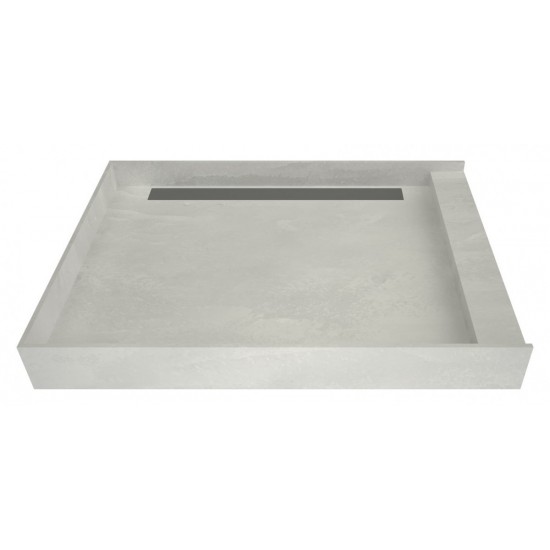 WonderFall Trench 42 x 36 Single Curb Shower Pan Right Drain