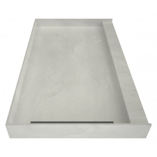 WonderFall Trench 48 x 60 Single Curb Shower Pan Left Drain