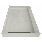 WonderFall Trench 30 x 60 Shower Pan Left Drain Right Dual Curb