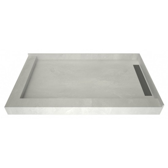 WonderFall Trench 30 x 60 Shower Pan Right Drain Left Dual Curb