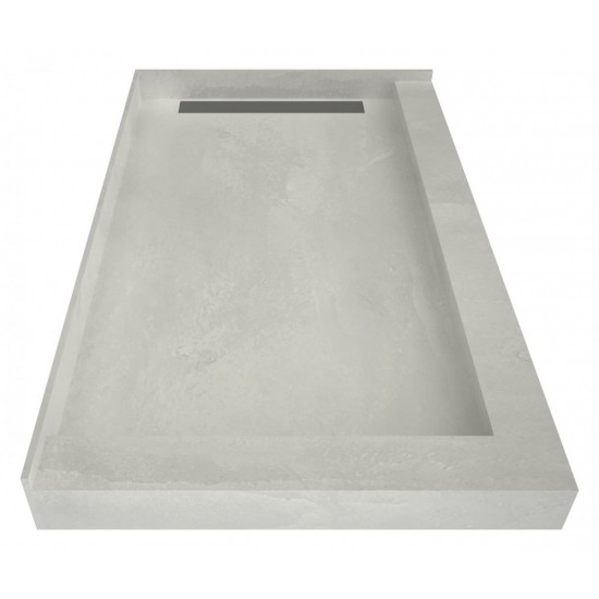 WonderFall Trench 30 x 60 Shower Pan Right Drain Left Dual Curb