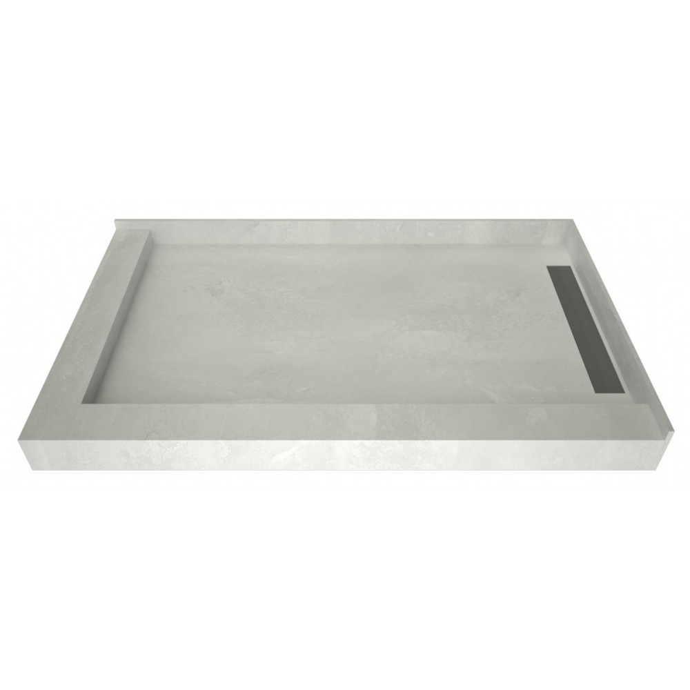 WonderFall Trench 32 x 60 Shower Pan Right Drain Left Dual Curb