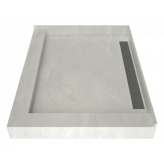 WonderFall Trench 42 x 36 Shower Pan Right Drain Left Dual Curb