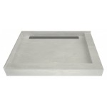 WonderFall Trench 42 x 36 Shower Pan Right Drain Left Dual Curb