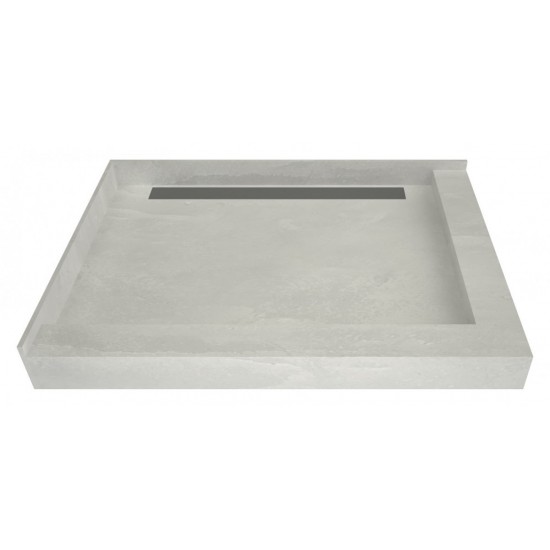 WonderFall Trench 42 x 36 Shower Pan Right Drain Left Dual Curb