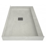 Wonder Drain 30 x 60 Shower Pan Center Drain Right Dual Curb