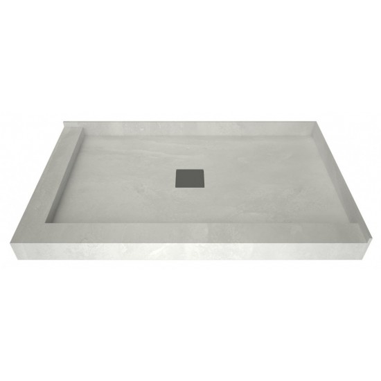 Wonder Drain 34 x 60 Shower Pan Center Drain Left Dual Curb