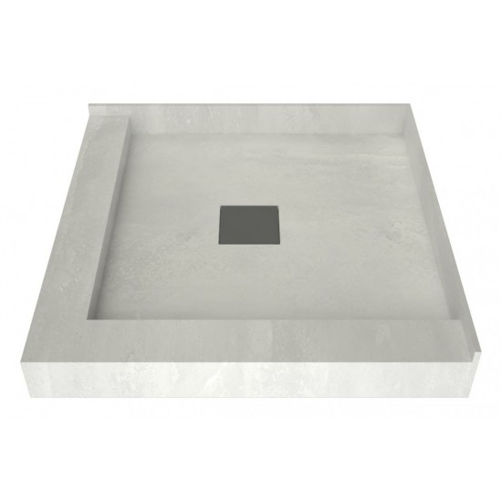 Wonder Drain 36 x 36 Shower Pan Center Drain Left Dual Curb