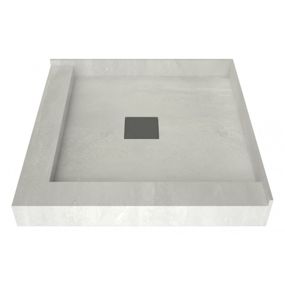 Wonder Drain 36 x 36 Shower Pan Center Drain Left Dual Curb