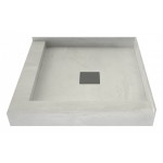 Wonder Drain 36 x 36 Shower Pan Center Drain Right Dual Curb
