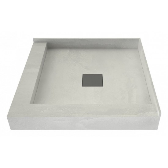 Wonder Drain 36 x 36 Shower Pan Center Drain Right Dual Curb