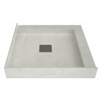 Wonder Drain 36 x 36 Shower Pan Center Drain Right Dual Curb