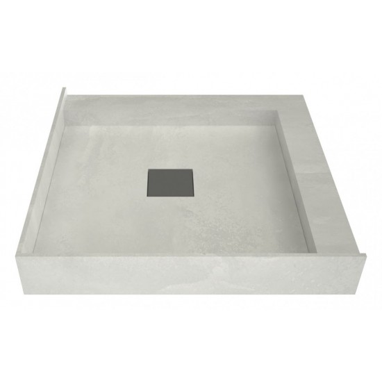 Wonder Drain 36 x 36 Shower Pan Center Drain Right Dual Curb