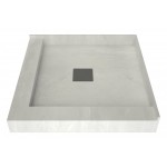 Wonder Drain 42 x 42 Shower Pan Center Drain Left Dual Curb