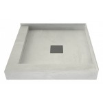 Wonder Drain 42 x 42 Shower Pan Center Drain Right Dual Curb