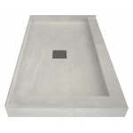 Wonder Drain 42 x 48 Shower Pan Center Drain Left Dual Curb