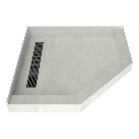 Redi Neo 36 x 36 Redi Trench Shower Pan Left BN Trench