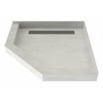 Redi Neo 36 x 36 Redi Trench Pan Left Solid BN Trench