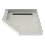 Redi Neo 40 x 40 Redi Trench Shower Pan Left BN Trench