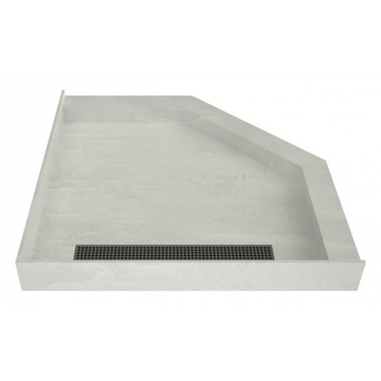 Redi Neo 40 x 40 Redi Trench Shower Pan Left BN Trench