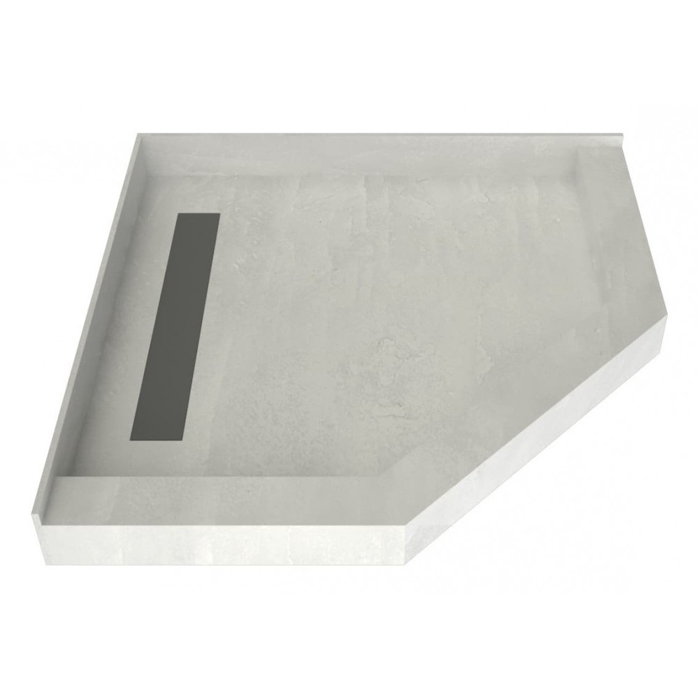 Redi Neo 40 x 40 Redi Trench Pan Left Solid BN Trench