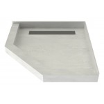 Redi Neo 40 x 40 Redi Trench Pan Left Solid BN Trench