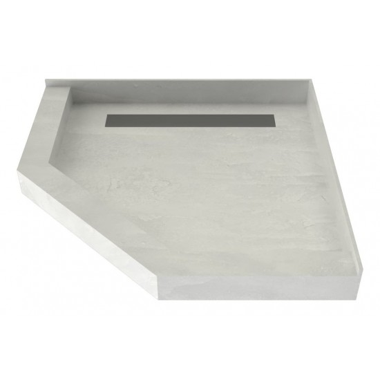 Redi Neo 40 x 40 Redi Trench Pan Left Solid BN Trench